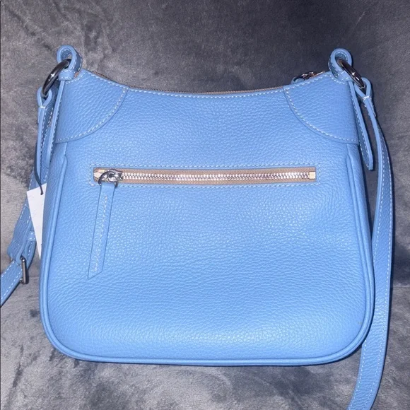 SOLD Dooney and Bourke Azure Blue Crossbody To Shoulder Handbag Pebbled SOLD - Picture 2 of 5
